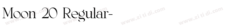 Moon 20 Regular字体转换